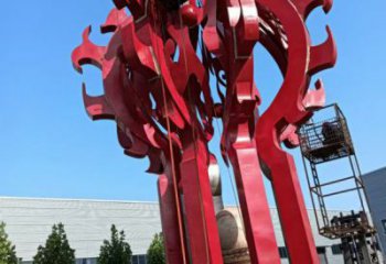 寶雞火球雕塑，精神堡壘火球雕塑落地展示