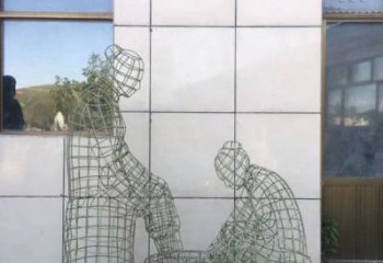 漢中鏤空孝道雕塑通用，街景小品，鐵藝洗腳雕塑制造