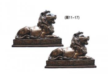 資陽公園獅子雕塑供求，景觀雕塑，鑄銅趴獅雕塑優(yōu)選