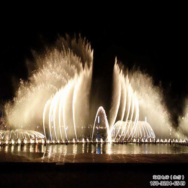 阿里水景程控噴泉雕塑，高噴循環噴水方式設計制作