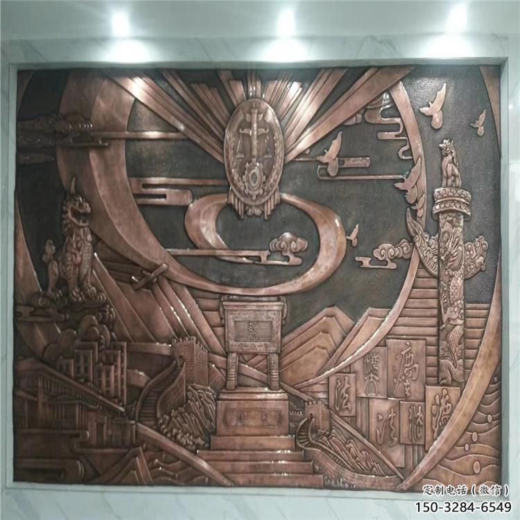 哈密廣場浮雕定價，村標(biāo)概念，鍛銅浮雕廠家選用
