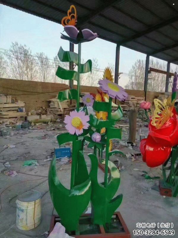 楚雄茉莉花雕塑訂做，城市雕塑，不銹鋼茉莉花雕塑廠