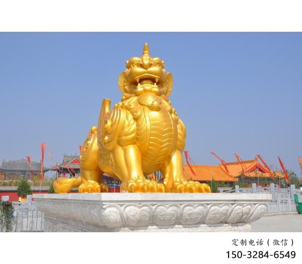 臺州廣場貔貅雕塑，動物彩繪雕塑，抽象效果