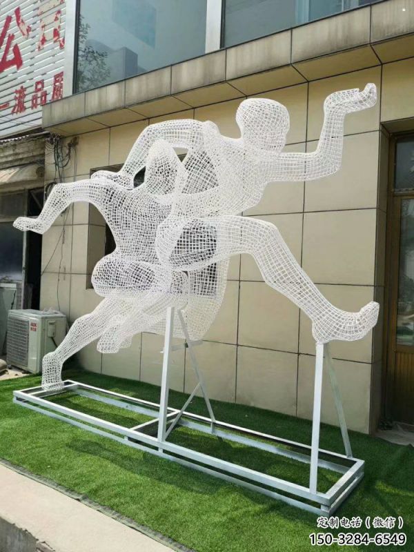 杭州鏤空健兒雕塑制造，校園雕塑，金屬鐵藝人物雕塑展品