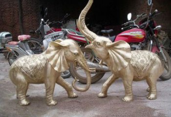 克拉瑪依大象雕塑制造商，小區擺件，銅大象雕塑提供