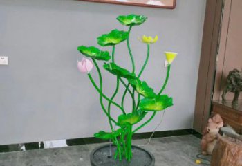 杭州荷花雕塑異型優選，城市裝飾，展示荷花雕塑定做