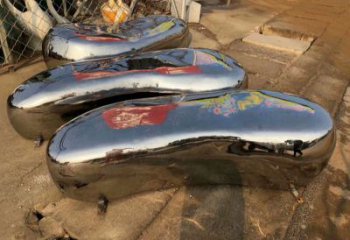 寧波坐凳雕塑，小區(qū)園林雕塑，不銹鋼鏡面效果