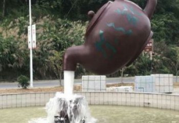 長壽小區天壺標志雕塑，多彩藝術，天壺雕塑生產廠家