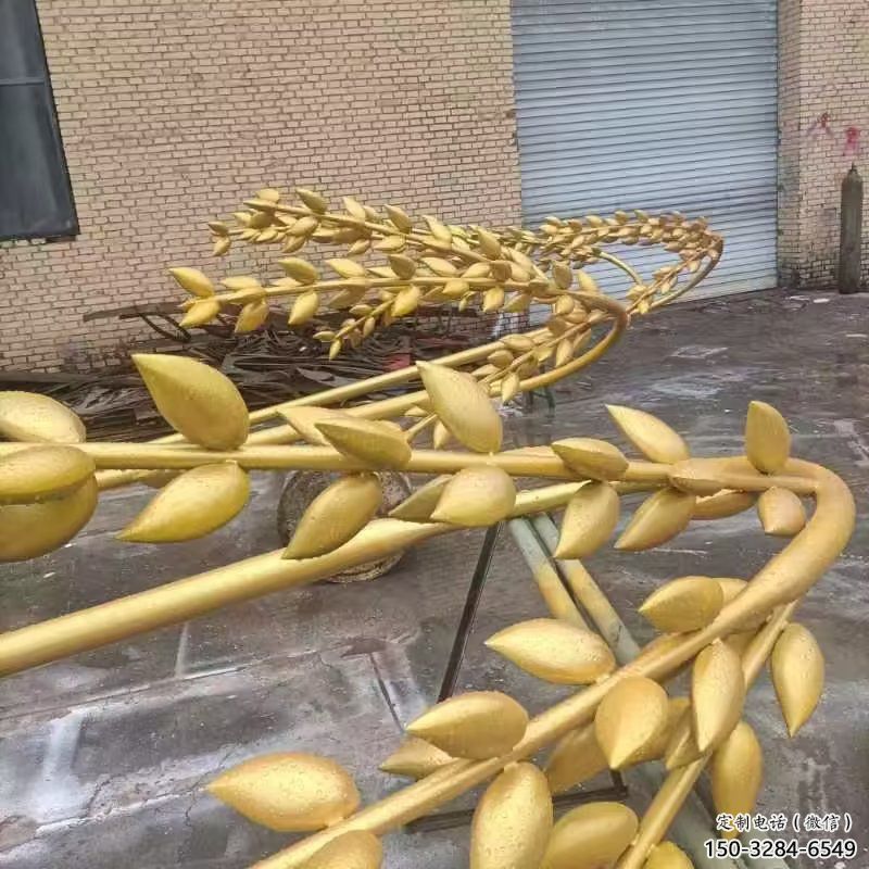 農作物不銹鋼水稻雕塑制作流程